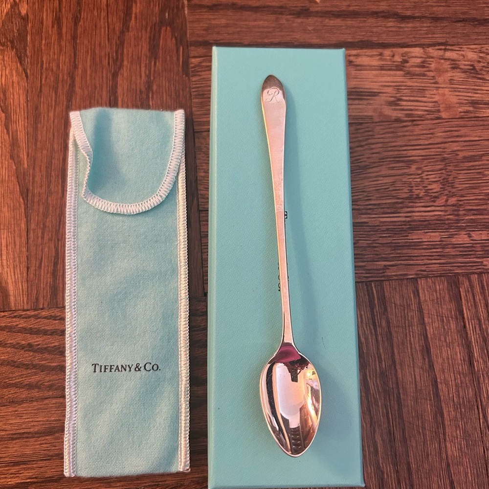 Tiffany & Co. Silver Baby Spoon Spoon in original box and pouch
